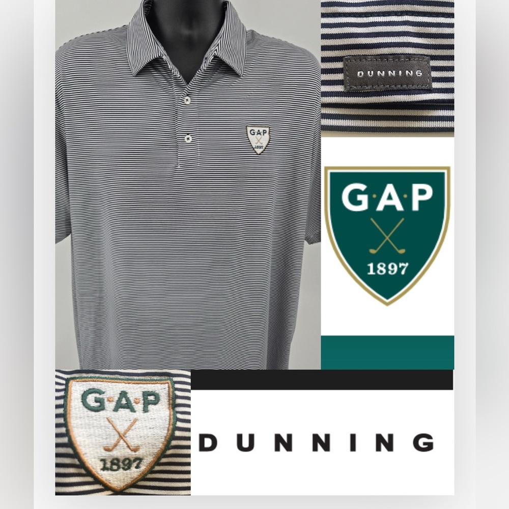 Dunning Buckhaven Stripe Performance Golf Polo XL